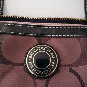 Coach purse with scarf.